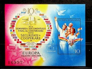 ROMANIA Sc 3264(NOTE) NH IMPERF SOUVENIR SHEET OF 1985 - EUROPA