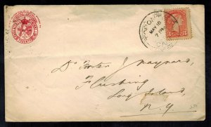 1896 Toronto Canada Loan Agency COmpany Cover to Long Island USA