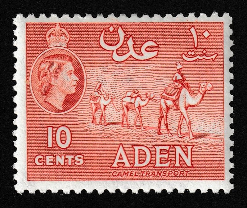 ADEN,, Stamp, scott#49,  mint, hinged,  10 cents, Camels