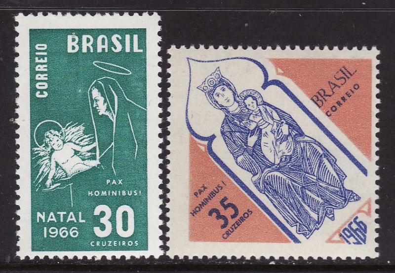 Brazil #1030-31 F-VF Mint NH ** Christmas 1966