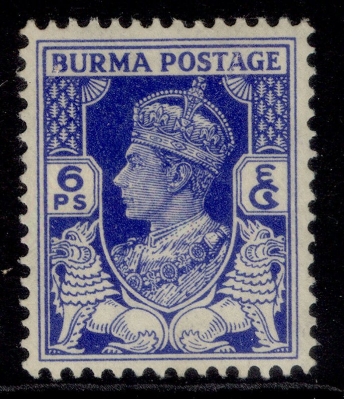 BURMA GVI SG20, 6p bright blue, M MINT.