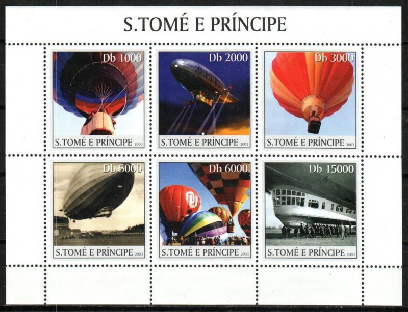 Saint Thomas & Prince Stamp 1528  - Balloons and zeppelins