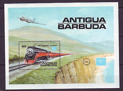 Z42 JLS stamps 1986 rr railroad s/s antigua & barbuda mh