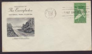 US 952 Everglades 1947 Grimsland Pencil FDC