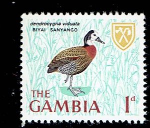 GAMBIA SCOTT#216 1966 1d WHITE-FACED WHISTLING DUCK - MNH