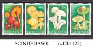 FAROE ISLANDS - 1997 MUSHROOMS - 4V - MINT NH