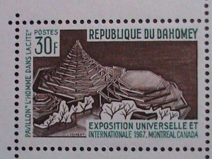 DAHOMEY-1967 SC#C57a EXPO'67 INTERNATIONAL EXHIBITION  MNH S/S VERY FINE