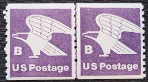 US #1820 MNH Coil Line Pair, B Eagle, SCV $1.60 L2
