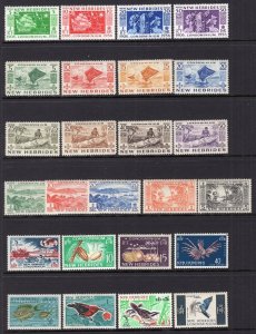 New Hebrides(British) 1940's-70's Selection 53 Stamps MNH Many Better