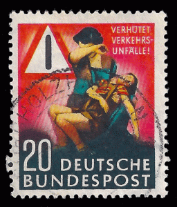 Germany, FRG 1953 Sc 694 UVF Prevent traffic accidents