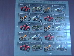 U.S.# 4085-4088(4088a)-MINT/NH-- PANE OF 20--AMERICAN MOTORCYCLES---2006