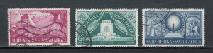 South Africa 1949 Inauguration of Voortrekker Monument Scott # 112 - 114 Used