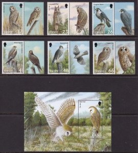 Jersey, Fauna. Birds of Prey MNH / 2001