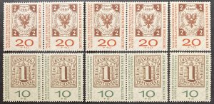Germany 1959 #b366-7, Wholesale lot of 5, MNH, CV $2.50