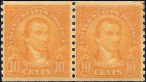 603 Mint,OG,H... Pair... SCV $8.00