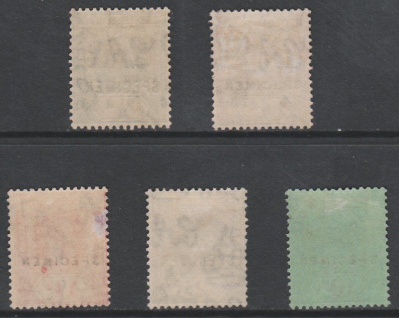 GILBERT & ELLICE  1922 KG5  SPECIMEN   set of 5