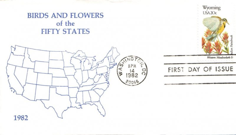 #2002 Wyoming Birds - Flowers Unknown FDC