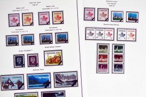 COLOR PRINTED CANADA 1974-1988 STAMP ALBUM PAGES (51 illustrated pages)