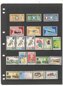 GAMBIA COLLECTION ON STOCK SHEET MNH