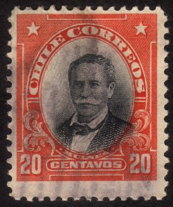 1916, Chile, 20c, Used, Sc 134