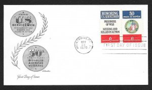 UNITED STATES FDC 6¢ Honoring US Servicemen PAIR 1970 Artmaster