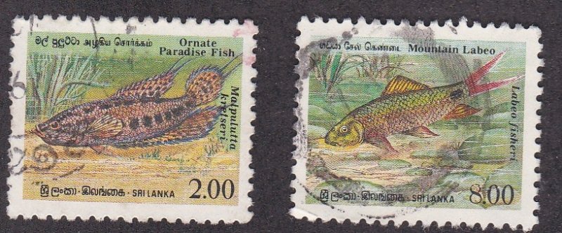 Sri Lanka # 978-979, Fish, Used, 1/3 Cat.