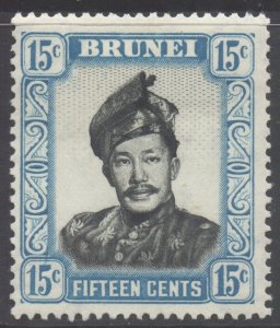 Brunei Scott 91 - SG108, 1952 Sultan 15c MH*