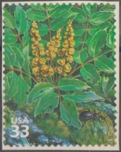 3378b, Single. Dwarf Oregon Grape MNH, .33 cent