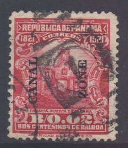 Panama Canal Zone Scott 61 - SG65, 1921 Land Gate 2c used