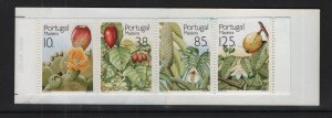 Portugal Madeira   #157-160b  MNH 1992 booklet  subtropical fruits