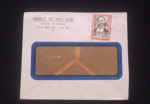 C) 1966. URUGUAY, INTERNAL MAIL BANCO DE SAN JOSE. STAMP OF LUIS BATLLE BERRES