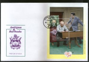 Antigua & Barbuda 2001 I Love Lucy Cinema Film Sc 2463 M/s on FDC # 9455