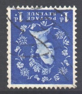 GB Scott 318 - SG541i, 1955 Inverted 1d Wilding used