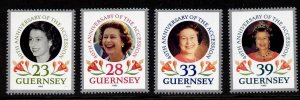 Guernsey 1992 ,QEII 40th Anniv of the Accession to Throne MNH  set # 471-474