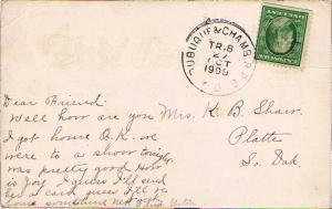 United States U.S. R.P.O.'s Dubuque & Chamb. W.D. 1909 761-T-2  PC (Bird' s E...