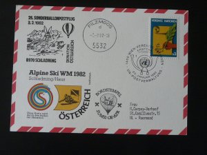 ballonpost special balloon flight ski world cup 1982 United Nations (Austria)