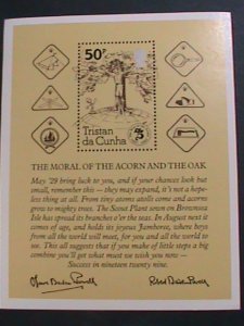 TRISTAN DA CUNHA STAMP-1982 THE MORAL OF THE ACORN AND THE OAK MNH   S/S -VF