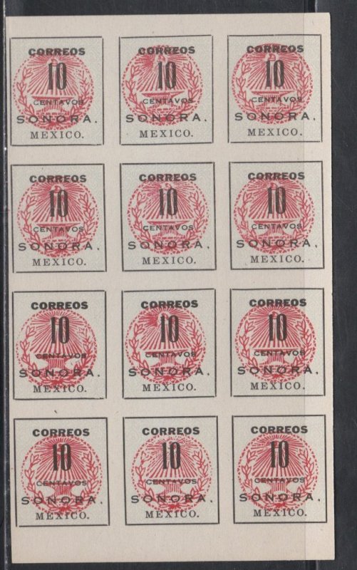 Mexico # 408, Imperf Block of 12, Mint NH