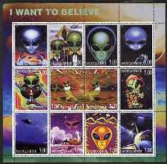 MORDOVIA - 2000-I Want to Believe-Perf 12v Sheet-Mint Never Hinged-Private Issue