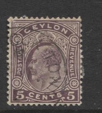 CEYLON -Scott 197- KEVII - Definitive- 1908- Wmk 3 - MNH -Single 5c Stamp