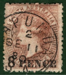 SOUTH AUSTRALIA States QV SG.120 8d on 9d Brown (1880) Used VFU CDS GBLUE39