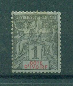 Ivory Coast sc# 1 (1) mh cat value $2.10