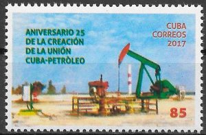 CUBA Sc# 5902  OIL WELLS - PETROLEUM UNION industry  2017  MNH mint
