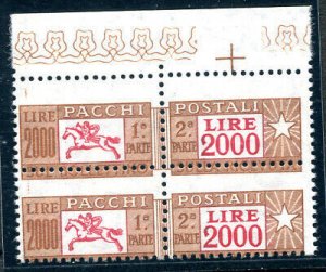 Postal parcels l. 2,000 varieties n. 103 / IIIoa perforated moved