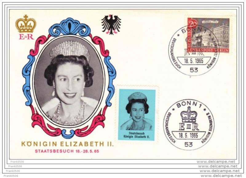 Germany - Great Britain 1965, QE II Visit to Bonn, First Day Cover