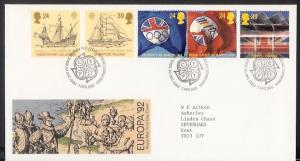 GB - 1992 Europa. International Events (FDC)