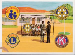 Turks & Caicos Island 1980 Rotary International & Lions Club Kiwanis VF/NH