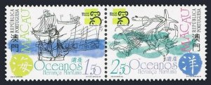 Macao 976-977a,978,978a,MNH. Maritime heritage 1999.Ships,Shells,Whale,Fish.