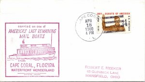 CARRIED ON ONE OF AMERICA'S LAST REMAINING MAIL BOATS CAPE CORAL FL 1960 -  2