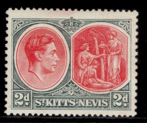 ST KITTS-NEVIS GVI SG71a, 2d carmine & deep grey, M MINT. Cat £55.